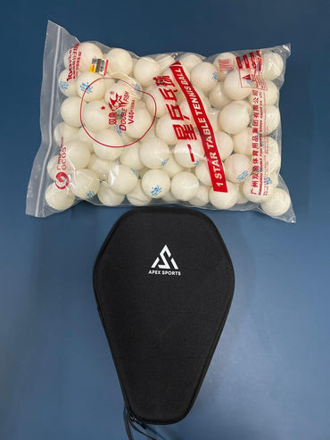 TT Racket Case Apex Diamond and 1 Star Balls