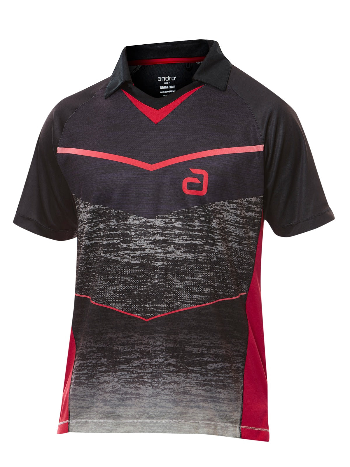 Andro T Shirt Minto (Black and Red)